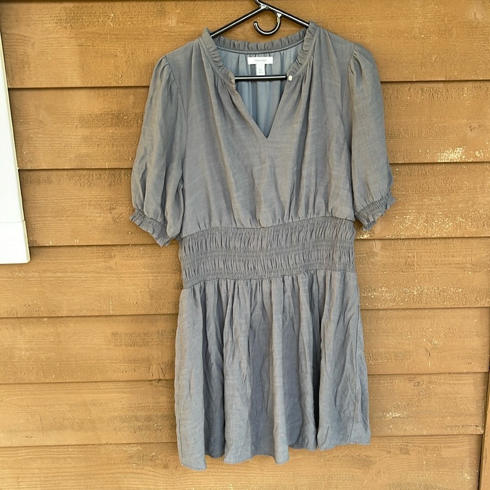 Nine West comfortable gray cinched waist dress size XL
